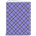 Blue Tartan Plaid 1 Diagonal 5  x 7  Hardcover Notebook View2