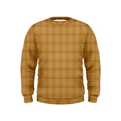 Autumn Fall Plaid Tartan 1 Kids  Sweatshirt by dressshop