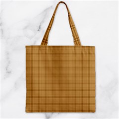 Autumn Fall Plaid Tartan 1 Zipper Grocery Tote Bag by dressshop