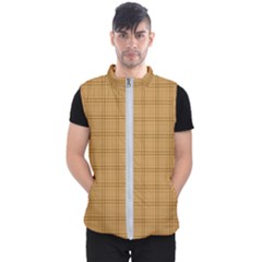 Autumn Fall Plaid Tartan 1 Men s Puffer Vest by dressshop