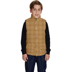 Autumn Fall Plaid Tartan 1 Kid s Button Up Puffer Vest by dressshop