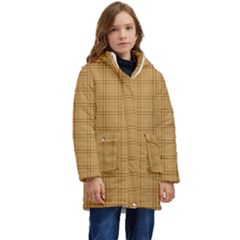 Autumn Fall Plaid Tartan 1 Kids  Hooded Longline Puffer Jacket by dressshop