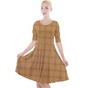 Autumn Fall Plaid Tartan 1 Quarter Sleeve A-Line Dress View1