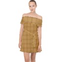 Autumn Fall Plaid Tartan 1 Off Shoulder Chiffon Dress View1