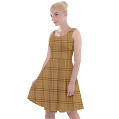 Autumn Fall Plaid Tartan 1 Knee Length Skater Dress by dressshop