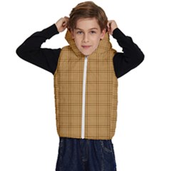 Autumn Fall Plaid Tartan 1 Kids  Stylish Hooded Puffer Vest by dressshop