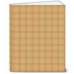 Autumn Fall Plaid Tartan 1 8  X 10  Softcover Notebook by dressshop