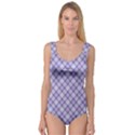 Purple Plaid Tartan 2 Diagonal Princess Tank Leotard  View1