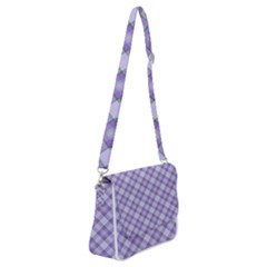 Purple Plaid Tartan 2 Diagonal Shoulder Bag With Back Zipper by dressshop