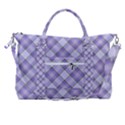 Purple Plaid Tartan 2 Diagonal Carry-on Travel Shoulder Bag View2