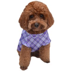 Purple Plaid Tartan 2 Diagonal Dog T-shirt by dressshop