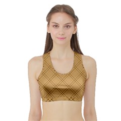 Autumn Fall Plaid Tartan 1 Diagonal Sports Bra With Border by dressshop