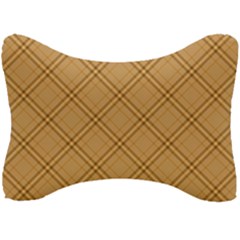 Autumn Fall Plaid Tartan 1 Diagonal Seat Head Rest Cushion by dressshop