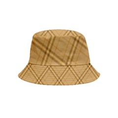 Autumn Fall Plaid Tartan 1 Diagonal Inside Out Bucket Hat (kids) by dressshop