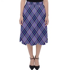 Purple Plaid Tartan 1 Diagonal Classic Midi Skirt by dressshop