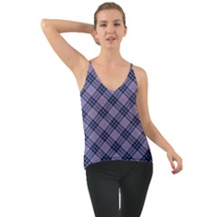 Purple Plaid Tartan 1 Diagonal Chiffon Cami by dressshop