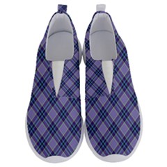 Purple Plaid Tartan 1 Diagonal No Lace Lightweight Shoes by dressshop