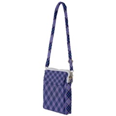 Purple Plaid Tartan 1 Diagonal Multi Function Travel Bag by dressshop