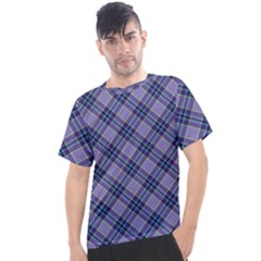 Purple Plaid Tartan 1 Diagonal Men s Sport Top by dressshop