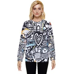 Doodle New York City Nyc Hidden Pocket Sweatshirt by Salmanaz77