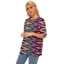 Pattern Zigzag Stripe Design Oversized Basic T-Shirt View2