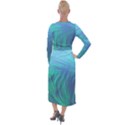 Psicodelia Zyguratti Texture Cyanturquoise Velvet Maxi Wrap Dress View2