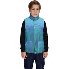 Psicodelia Zyguratti Texture Cyanturquoise Kid s Button Up Puffer Vest by Salmanaz77