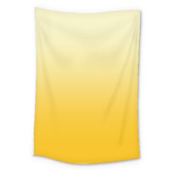 Cream Yellow To Amber Orange Linear Gradient Large Tapestry by GradientsOmbre