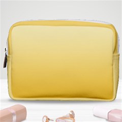 Cream Yellow To Amber Orange Linear Gradient Make Up Pouch (medium) by GradientsOmbre