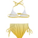 Cream Yellow To Amber Orange Linear Gradient Kids  Classic Bikini Set View2