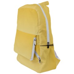 Amber Orange To Cream Yellow Linear Gradient Travelers  Backpack by GradientsOmbre