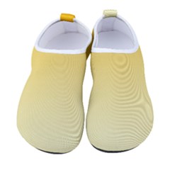 Amber Orange To Cream Yellow Linear Gradient Men s Sock-style Water Shoes by GradientsOmbre