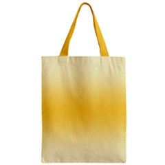 Cream Yellow To Amber Orange Bilinear Gradient Zipper Classic Tote Bag by GradientsOmbre