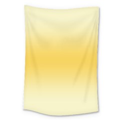 Cream Yellow To Amber Orange Bilinear Gradient Large Tapestry by GradientsOmbre