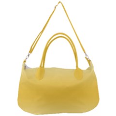 Cream Yellow To Amber Orange Bilinear Gradient Removable Strap Handbag by GradientsOmbre