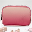 Cream Yellow To Crimson Red Linear Gradient Make Up Pouch (Small) View1