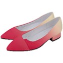 Cream Yellow To Crimson Red Linear Gradient Women s Block Heels  View2