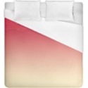 Crimson Red To Cream Yellow Linear Gradient Duvet Cover (King Size) View1