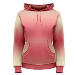 Cream Yellow To Crimson Red Bilinear Gradient Women s Pullover Hoodie by GradientsOmbre