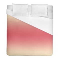 Cream Yellow To Crimson Red Bilinear Gradient Duvet Cover (full/ Double Size) by GradientsOmbre