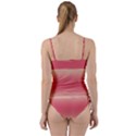 Cream Yellow To Crimson Red Bilinear Gradient Sweetheart Tankini Set View2