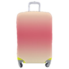 Cream Yellow To Crimson Red Bilinear Gradient Luggage Cover (medium) by GradientsOmbre