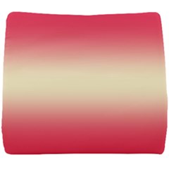 Crimson Red To Cream Yellow Bilinear Gradient Seat Cushion by GradientsOmbre