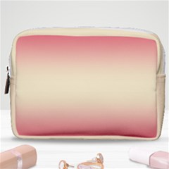 Crimson Red To Cream Yellow Bilinear Gradient Make Up Pouch (medium) by GradientsOmbre