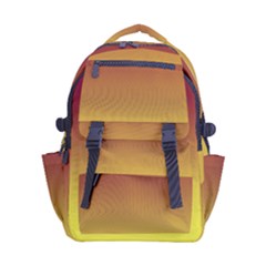 Burgundy Red To Electric Yellow Linear Gradient Carry-on Double Buckle Travel Backpack by GradientsOmbre