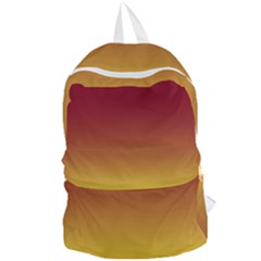 Burgundy Red To Electric Yellow Linear Gradient Foldable Lightweight Backpack by GradientsOmbre