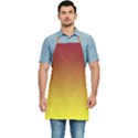 Burgundy Red To Electric Yellow Linear Gradient Kitchen Apron View1