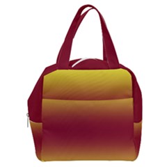 Electric Yellow To Burgundy Red Bilinear Gradient Boxy Hand Bag by GradientsOmbre