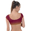 Electric Yellow To Burgundy Red Bilinear Gradient Cap Sleeve Ring Bikini Top View2