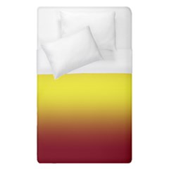 Burgundy Red To Electric Yellow Bilinear Gradient Duvet Cover (single Size) by GradientsOmbre